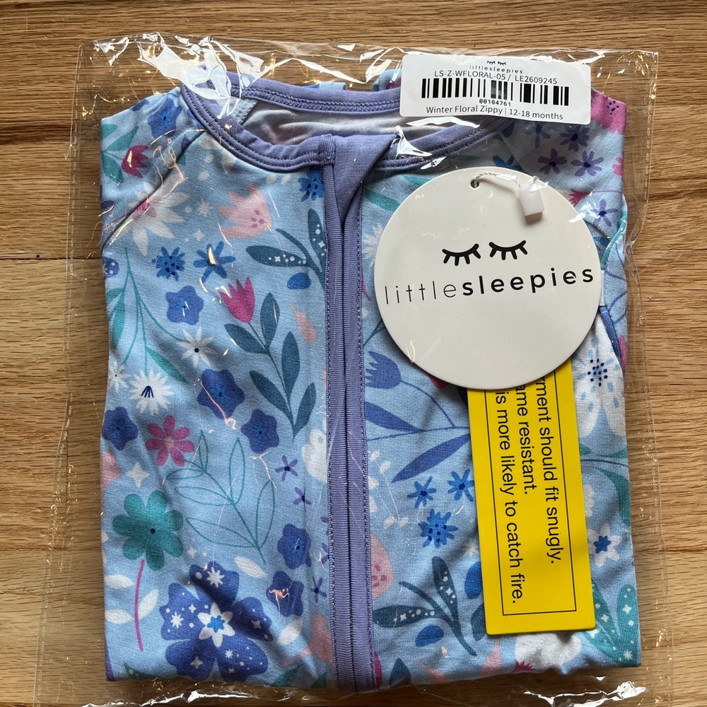 Little Sleepies Winter Floral Zippy